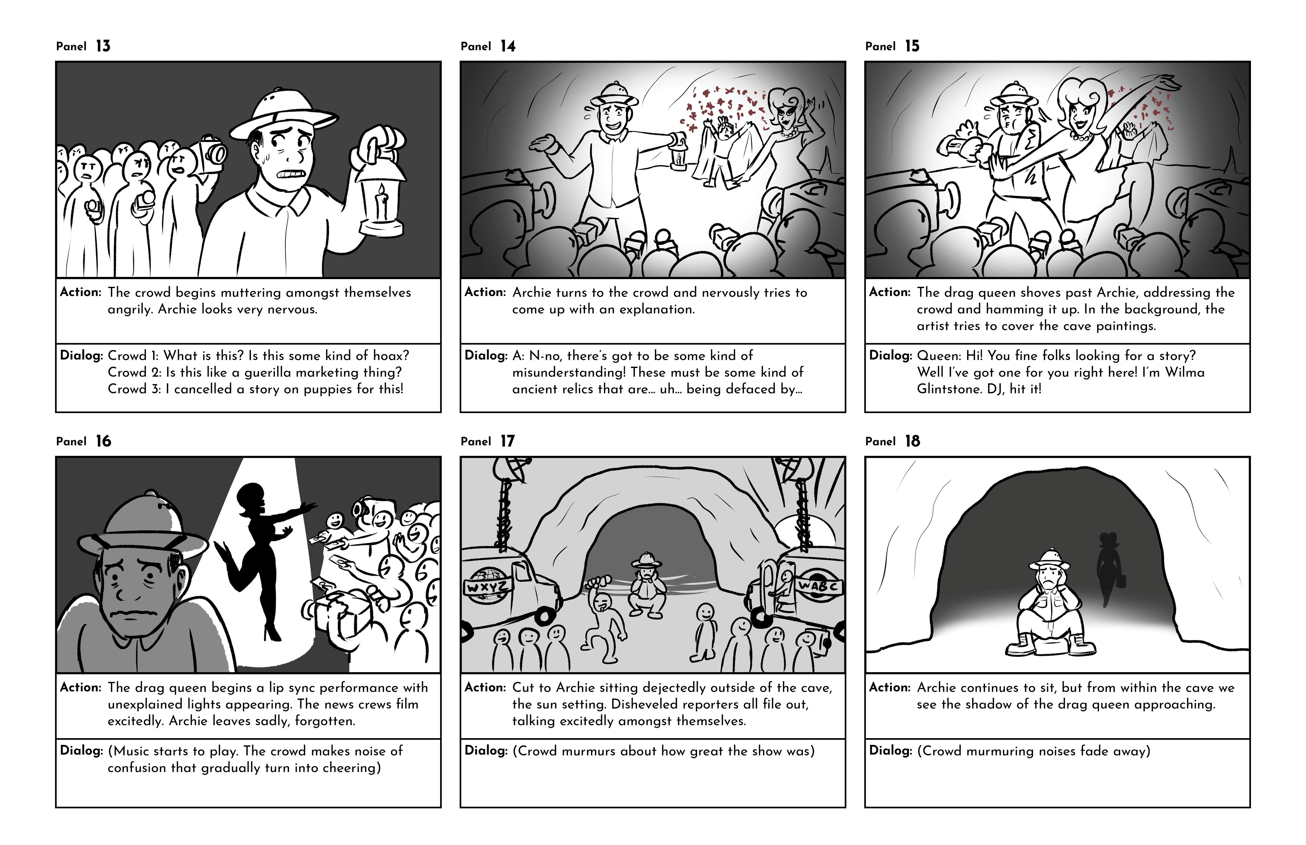 Cave Queen Storyboards