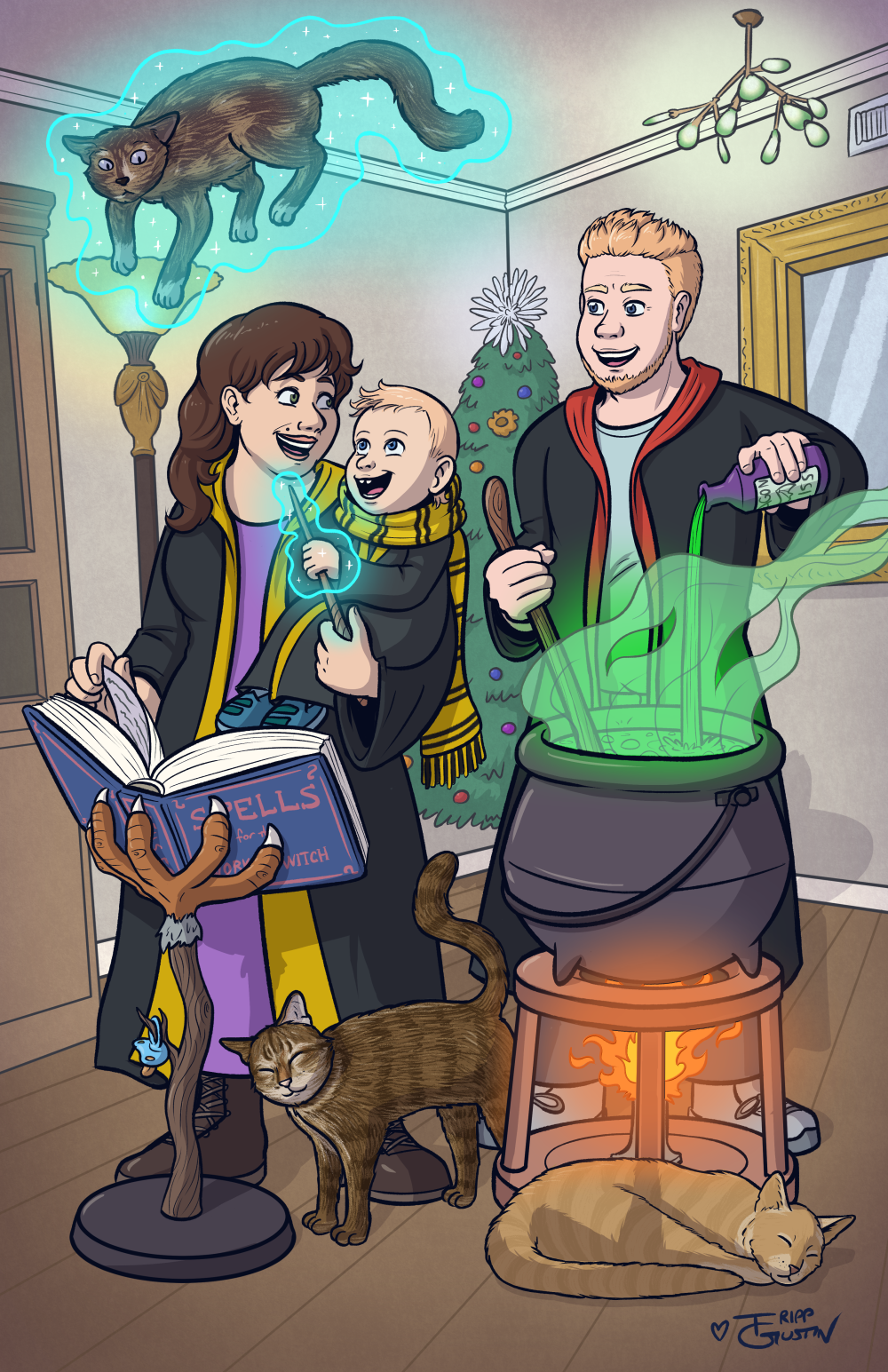 Magical Christmas Family Portrait