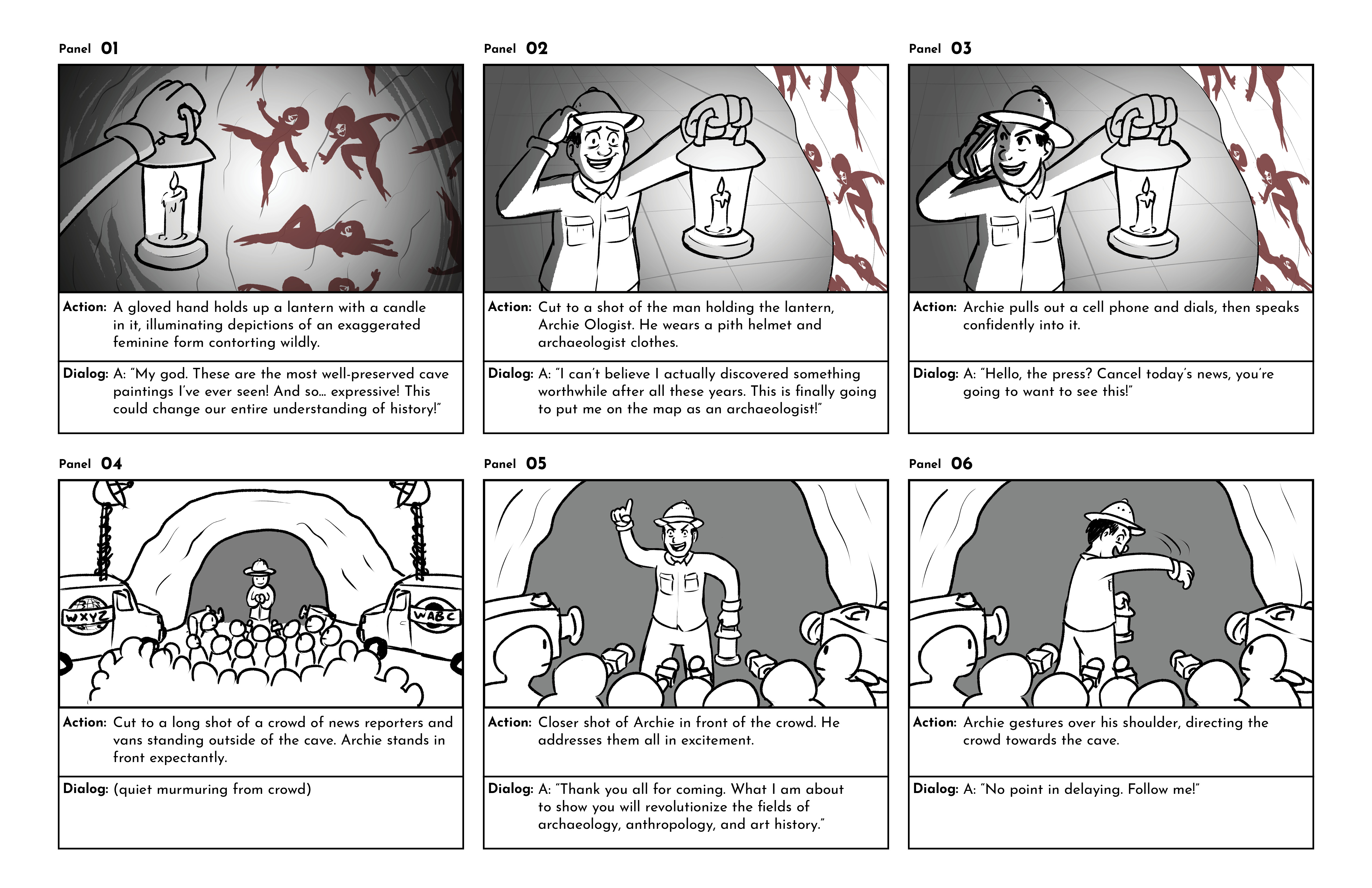 Cave Queen Storyboards