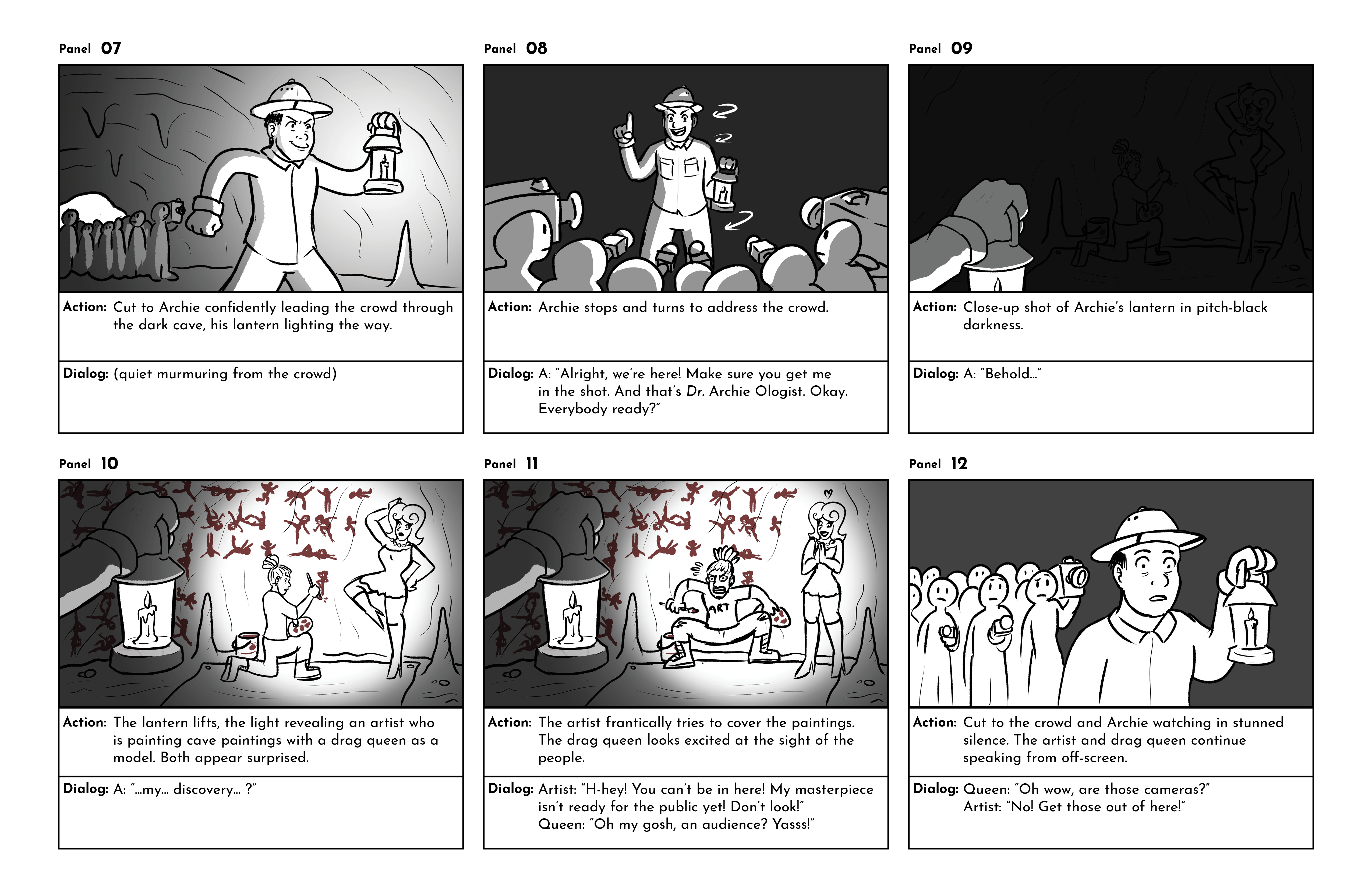 Cave Queen Storyboards